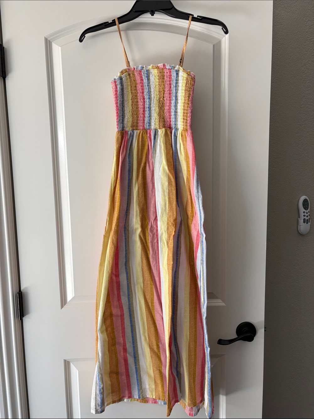 Billabong Multi-Color Striped Smocked Maxi Dress